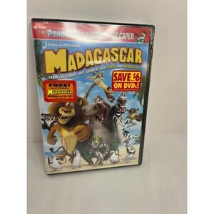 New Sealed Dreamworks Madagascar DVD W/ Bonus set of 4 Exclusive Wristbands
